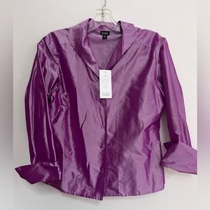 Eileen Fisher / Silk Taffeta iridescent top NWT